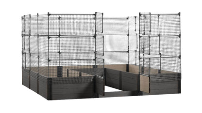 Walk-in Jumbo-U 12' x 12' Animal Barrier Raised Garden Bed - GardenBLOX Capped Raised Garden Beds Frame It All Ironwood 22" 6'
