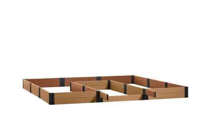 Walk-in Jumbo-U 12' x 12' Animal Barrier Raised Garden Bed - GardenBLOX Capped Raised Garden Beds Frame It All Red Cedar 11" None