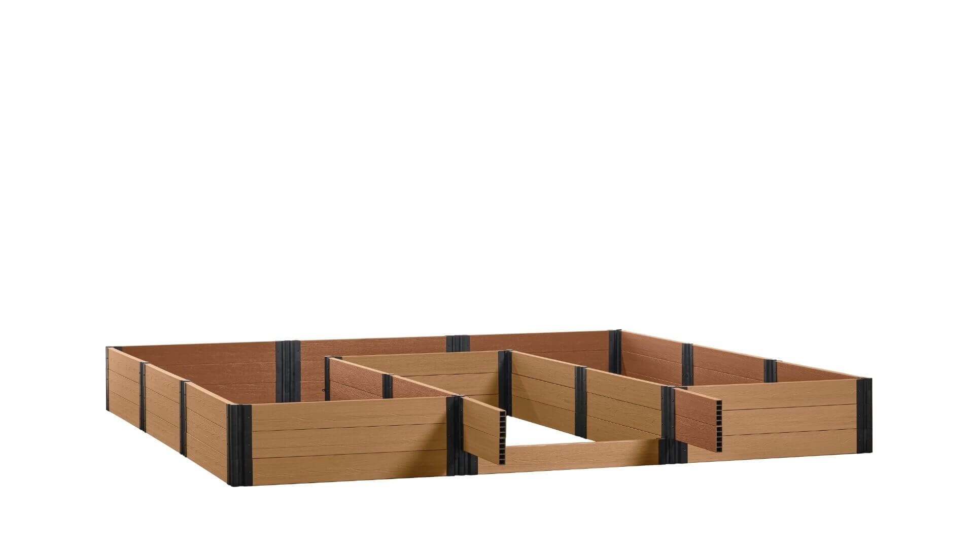 Walk-in Jumbo-U 12' x 12' Animal Barrier Raised Garden Bed - GardenBLOX Capped Raised Garden Beds Frame It All Red Cedar 16.5" None