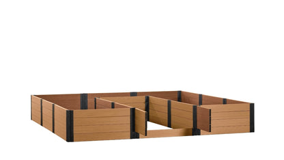 Walk-in Jumbo-U 12' x 12' Animal Barrier Raised Garden Bed - GardenBLOX Capped Raised Garden Beds Frame It All Red Cedar 22" None