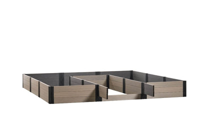 Walk-in Jumbo-U 12' x 12' Animal Barrier Raised Garden Bed - GardenBLOX Capped Raised Garden Beds Frame It All River Birch 16.5" None