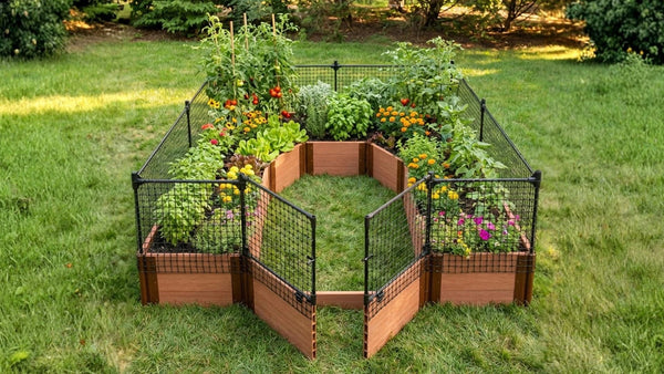 Walk-In Topolski 8' x 8' Animal Barrier Raised Garden Bed - 2" Profile - GardenBLOX Classic Raised Garden Beds Frame It All 