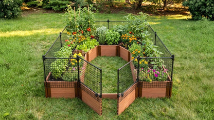 Walk-In Topolski 8' x 8' Animal Barrier Raised Garden Bed - 2" Profile - GardenBLOX Classic Raised Garden Beds Frame It All 