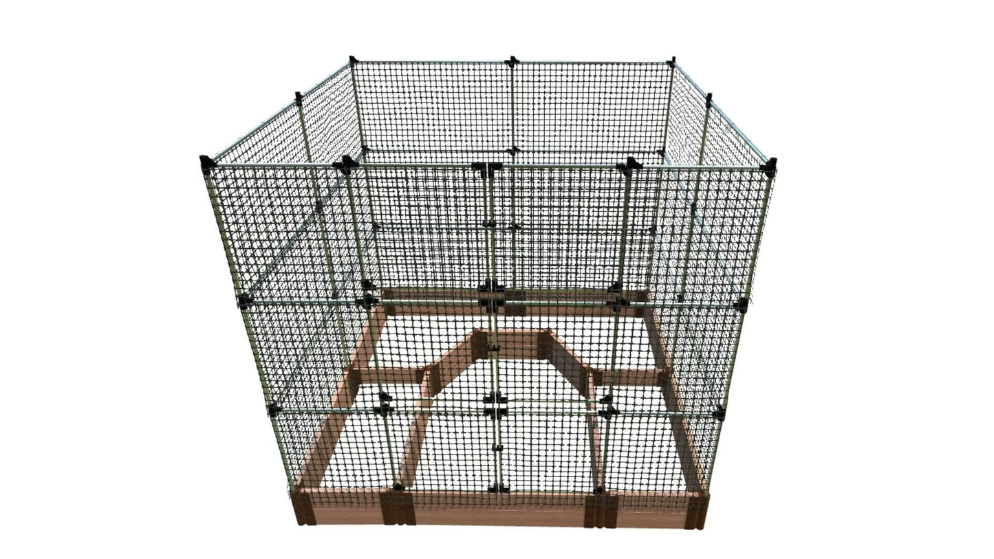 Walk-In Topolski 8' x 8' Animal Barrier Raised Garden Bed - 2" Profile - GardenBLOX Classic Raised Garden Beds Frame It All Classic Sienna 2 Inch 11" 6'