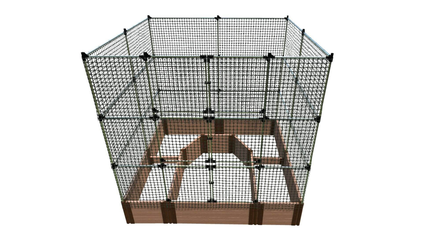 Walk-In Topolski 8' x 8' Animal Barrier Raised Garden Bed - 2" Profile - GardenBLOX Classic Raised Garden Beds Frame It All Classic Sienna 2 Inch 16.5" 6'