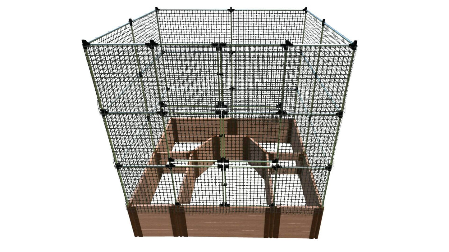 Walk-In Topolski 8' x 8' Animal Barrier Raised Garden Bed - 2" Profile - GardenBLOX Classic Raised Garden Beds Frame It All Classic Sienna 2 Inch 22" 6'