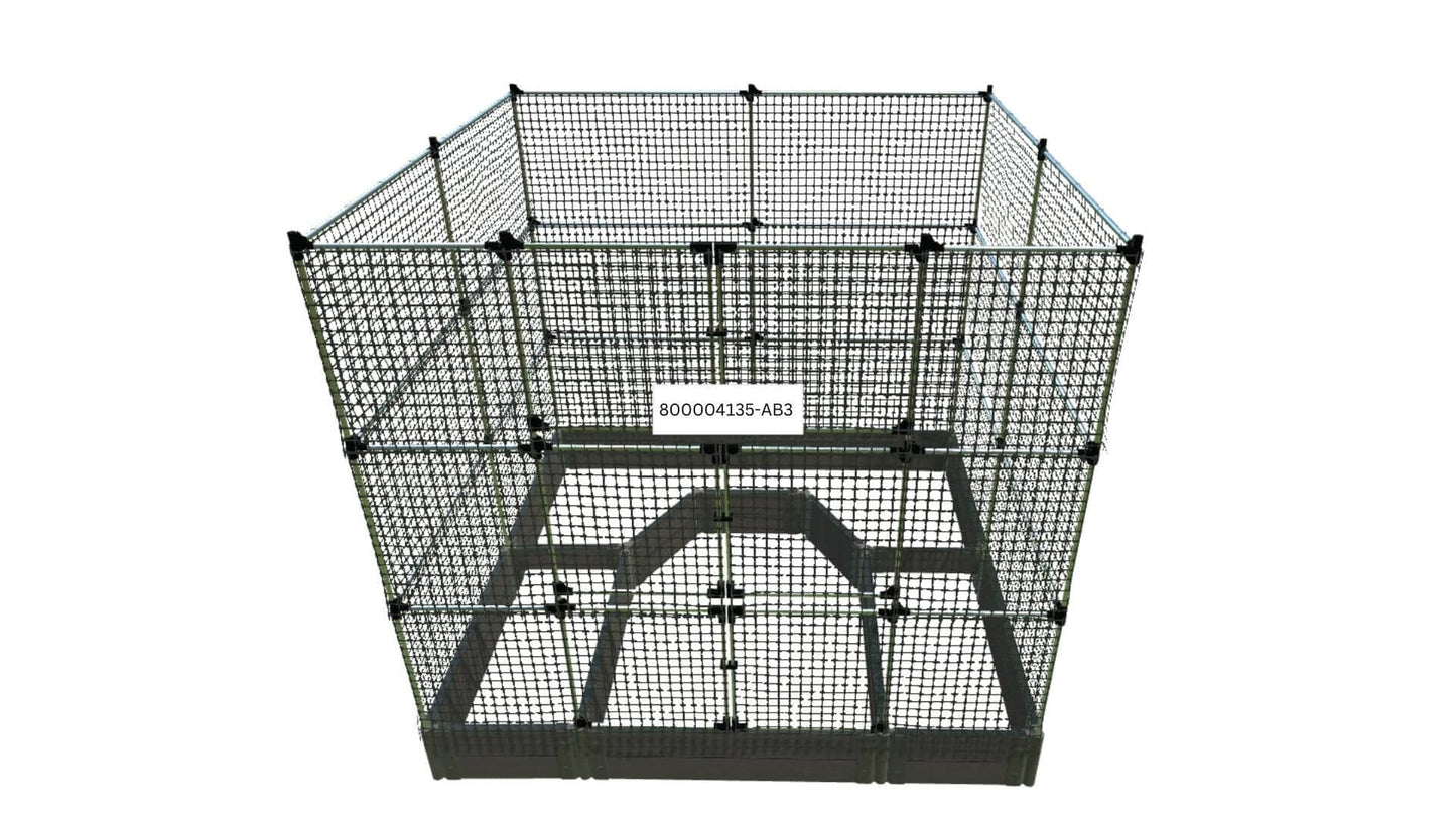 Walk-In Topolski 8' x 8' Animal Barrier Raised Garden Bed - 2" Profile - GardenBLOX Classic Raised Garden Beds Frame It All Weathered Wood 2 Inch 11" 6'