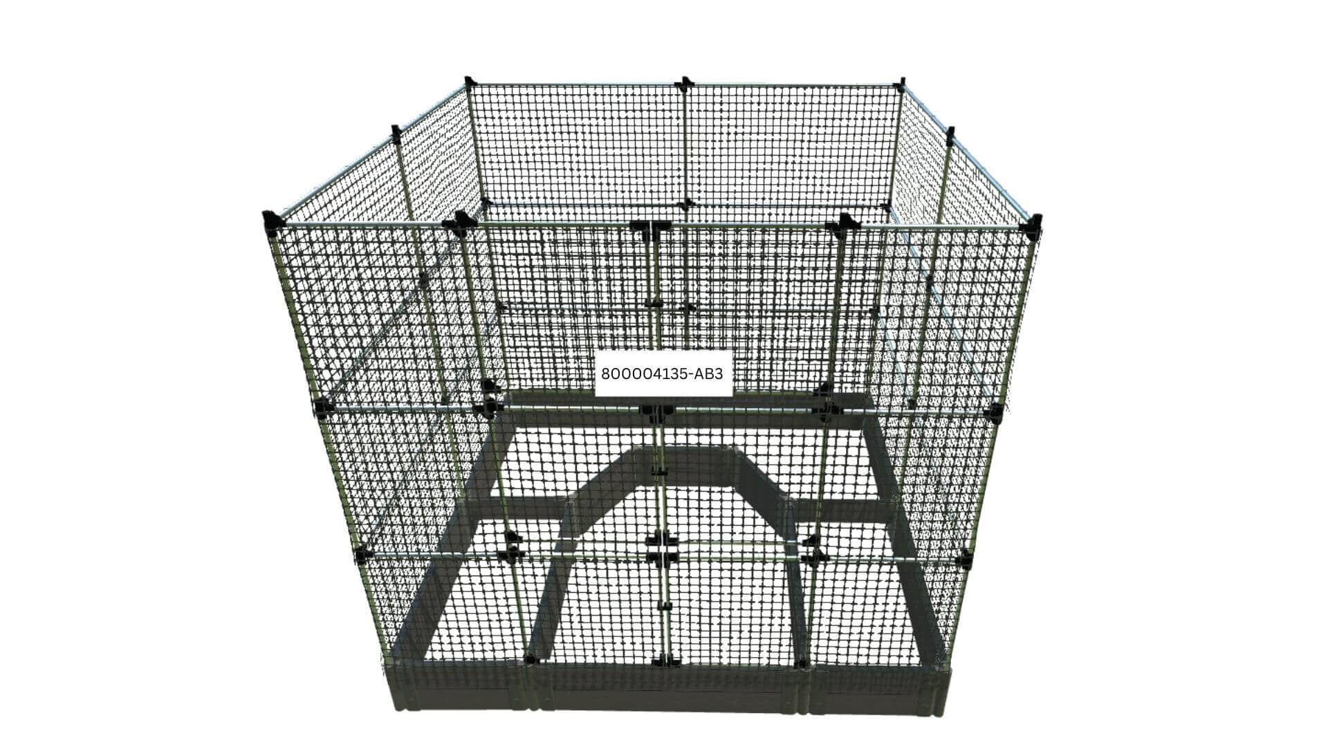 Walk-In Topolski 8' x 8' Animal Barrier Raised Garden Bed - 2" Profile - GardenBLOX Classic Raised Garden Beds Frame It All Weathered Wood 2 Inch 11" 6'