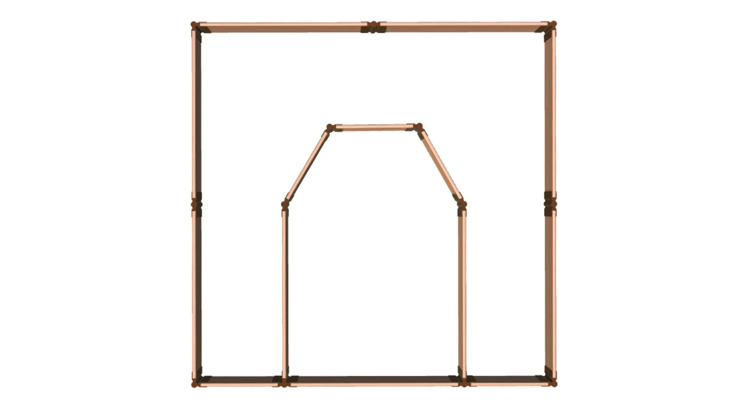 Walk-in Topolski 8' x 8' Animal Barrier Raised Garden Bed - GardenBLOX Capped Raised Garden Beds Frame It All 