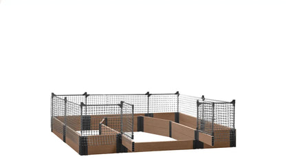 Walk-in Topolski 8' x 8' Animal Barrier Raised Garden Bed - GardenBLOX Capped Raised Garden Beds Frame It All Hickory 11" 2'