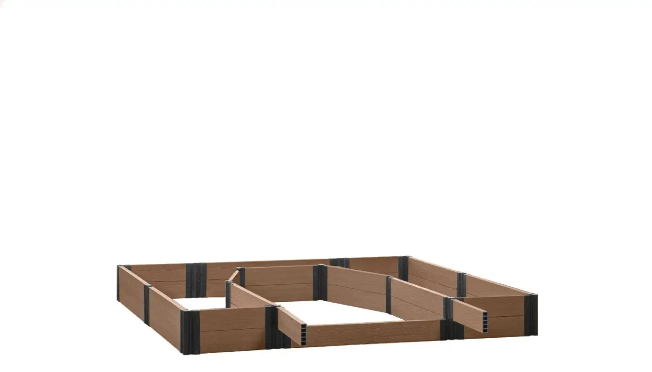 Walk-in Topolski 8' x 8' Animal Barrier Raised Garden Bed - GardenBLOX Capped Raised Garden Beds Frame It All Hickory 11" None