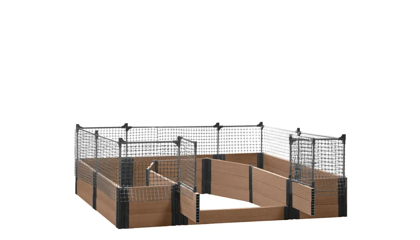 Walk-in Topolski 8' x 8' Animal Barrier Raised Garden Bed - GardenBLOX Capped Raised Garden Beds Frame It All Hickory 16.5" 2'