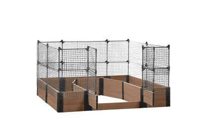 Walk-in Topolski 8' x 8' Animal Barrier Raised Garden Bed - GardenBLOX Capped Raised Garden Beds Frame It All Hickory 16.5" 4'