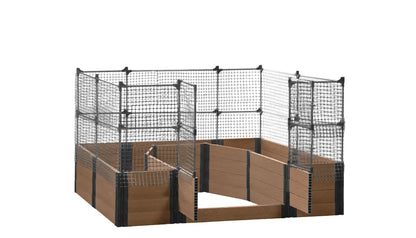 Walk-in Topolski 8' x 8' Animal Barrier Raised Garden Bed - GardenBLOX Capped Raised Garden Beds Frame It All Hickory 22" 4'