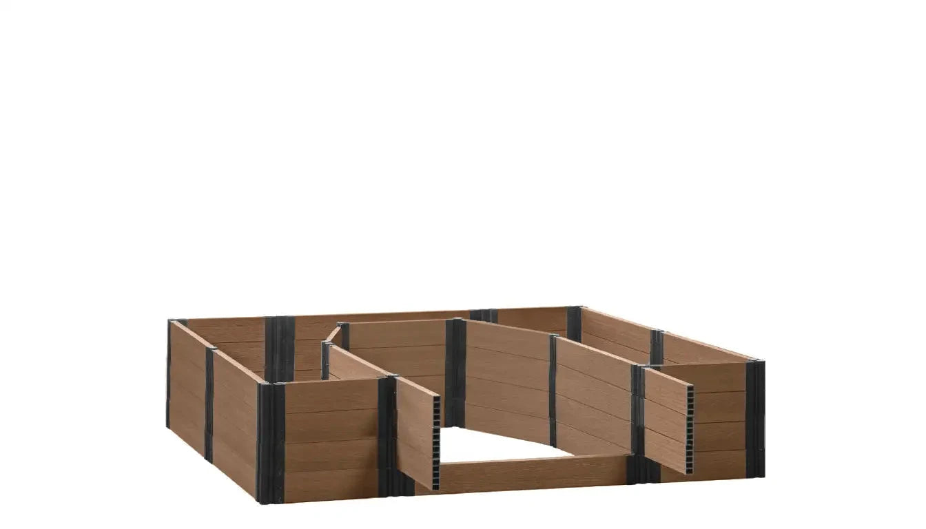 Walk-in Topolski 8' x 8' Animal Barrier Raised Garden Bed - GardenBLOX Capped Raised Garden Beds Frame It All Hickory 22" None