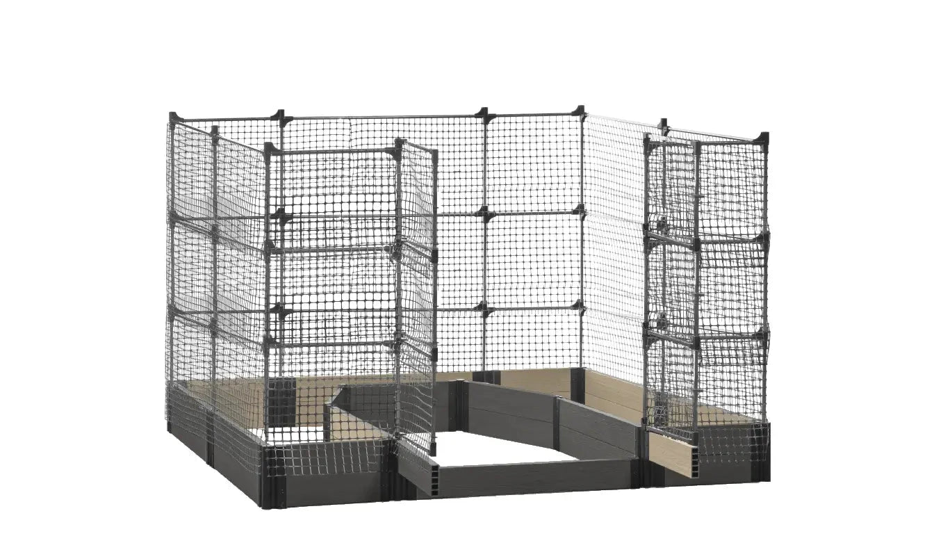 Walk-in Topolski 8' x 8' Animal Barrier Raised Garden Bed - GardenBLOX Capped Raised Garden Beds Frame It All Ironwood 11" 6'