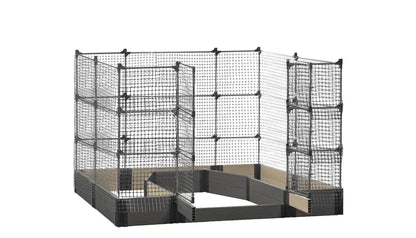 Walk-in Topolski 8' x 8' Animal Barrier Raised Garden Bed - GardenBLOX Capped Raised Garden Beds Frame It All Ironwood 11" 6'