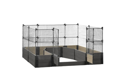 Walk-in Topolski 8' x 8' Animal Barrier Raised Garden Bed - GardenBLOX Capped Raised Garden Beds Frame It All Ironwood 16.5" 4'