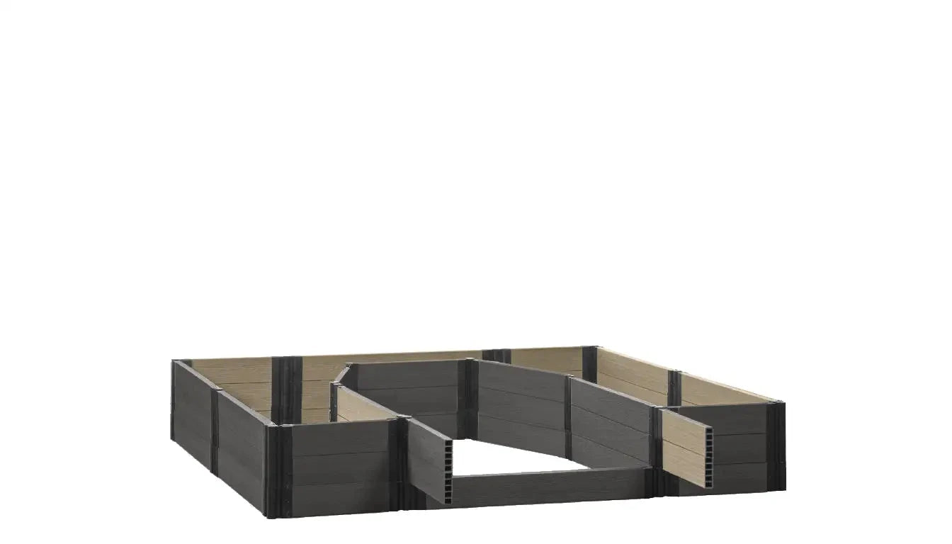 Walk-in Topolski 8' x 8' Animal Barrier Raised Garden Bed - GardenBLOX Capped Raised Garden Beds Frame It All Ironwood 16.5" None