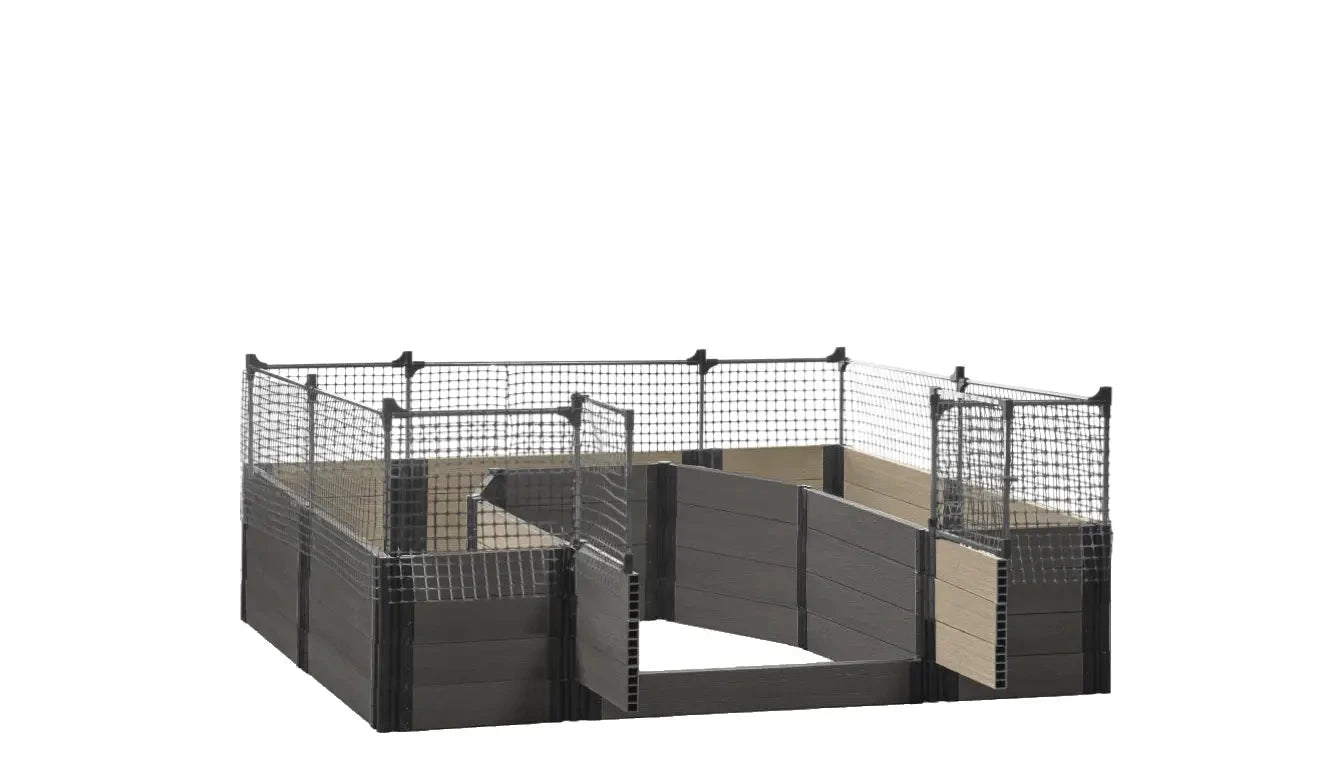 Walk-in Topolski 8' x 8' Animal Barrier Raised Garden Bed - GardenBLOX Capped Raised Garden Beds Frame It All Ironwood 22" 2'