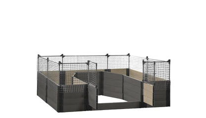 Walk-in Topolski 8' x 8' Animal Barrier Raised Garden Bed - GardenBLOX Capped Raised Garden Beds Frame It All Ironwood 22" 2'
