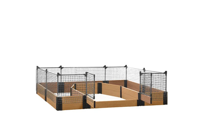 Walk-in Topolski 8' x 8' Animal Barrier Raised Garden Bed - GardenBLOX Capped Raised Garden Beds Frame It All Red Cedar 11" 2'