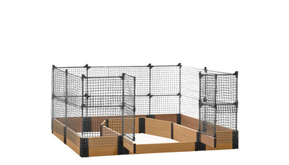Walk-in Topolski 8' x 8' Animal Barrier Raised Garden Bed - GardenBLOX Capped Raised Garden Beds Frame It All Red Cedar 11" 4'
