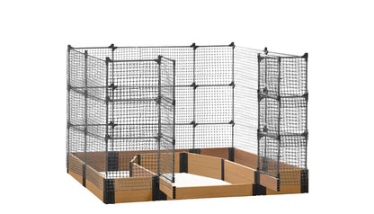 Walk-in Topolski 8' x 8' Animal Barrier Raised Garden Bed - GardenBLOX Capped Raised Garden Beds Frame It All Red Cedar 11" 6'