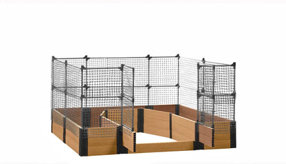 Walk-in Topolski 8' x 8' Animal Barrier Raised Garden Bed - GardenBLOX Capped Raised Garden Beds Frame It All Red Cedar 16.5" 4'