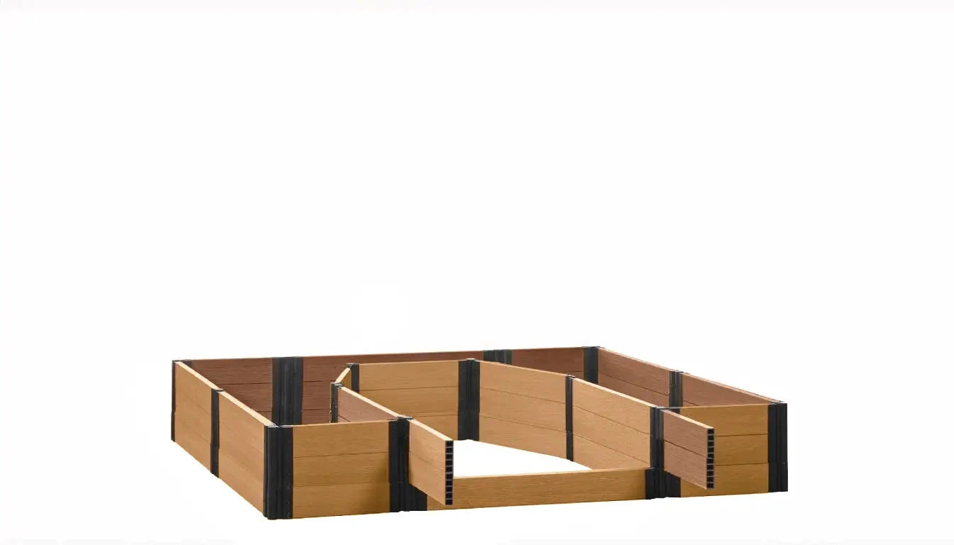 Walk-in Topolski 8' x 8' Animal Barrier Raised Garden Bed - GardenBLOX Capped Raised Garden Beds Frame It All Red Cedar 16.5" None
