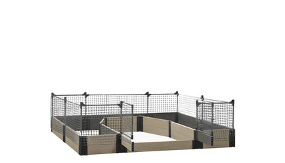 Walk-in Topolski 8' x 8' Animal Barrier Raised Garden Bed - GardenBLOX Capped Raised Garden Beds Frame It All River Birch 11" 2'