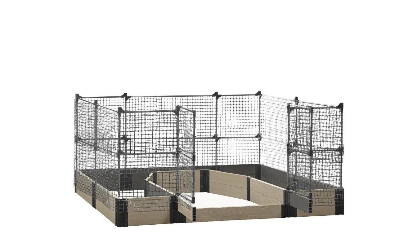 Walk-in Topolski 8' x 8' Animal Barrier Raised Garden Bed - GardenBLOX Capped Raised Garden Beds Frame It All River Birch 11" 4'