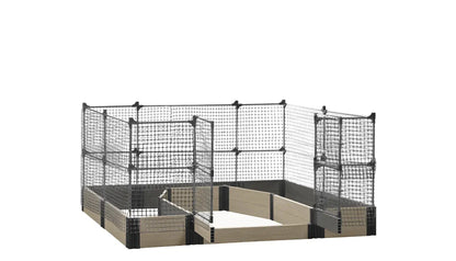 Walk-in Topolski 8' x 8' Animal Barrier Raised Garden Bed - GardenBLOX Capped Raised Garden Beds Frame It All River Birch 11" 4'