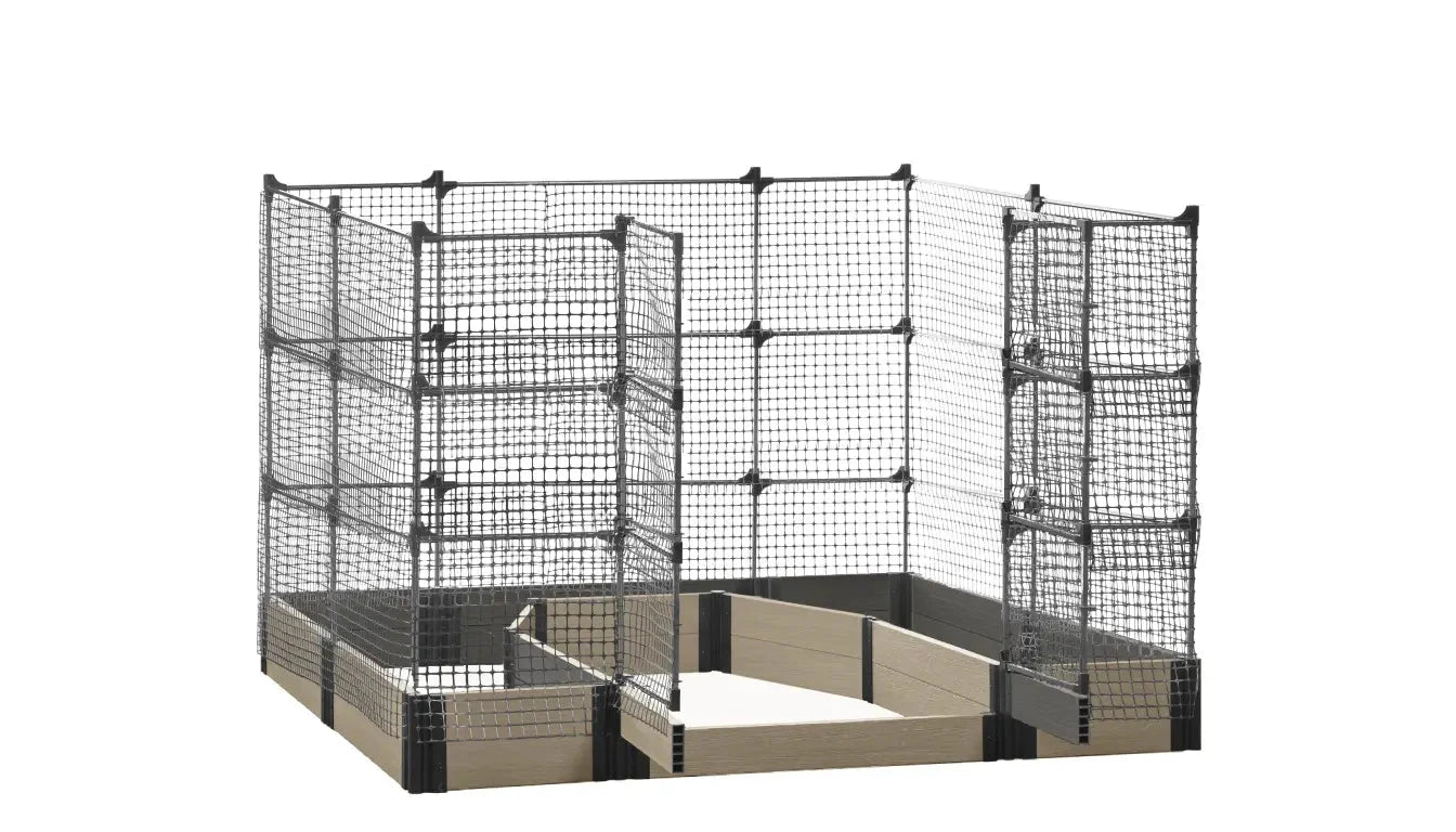 Walk-in Topolski 8' x 8' Animal Barrier Raised Garden Bed - GardenBLOX Capped Raised Garden Beds Frame It All River Birch 11" 6'