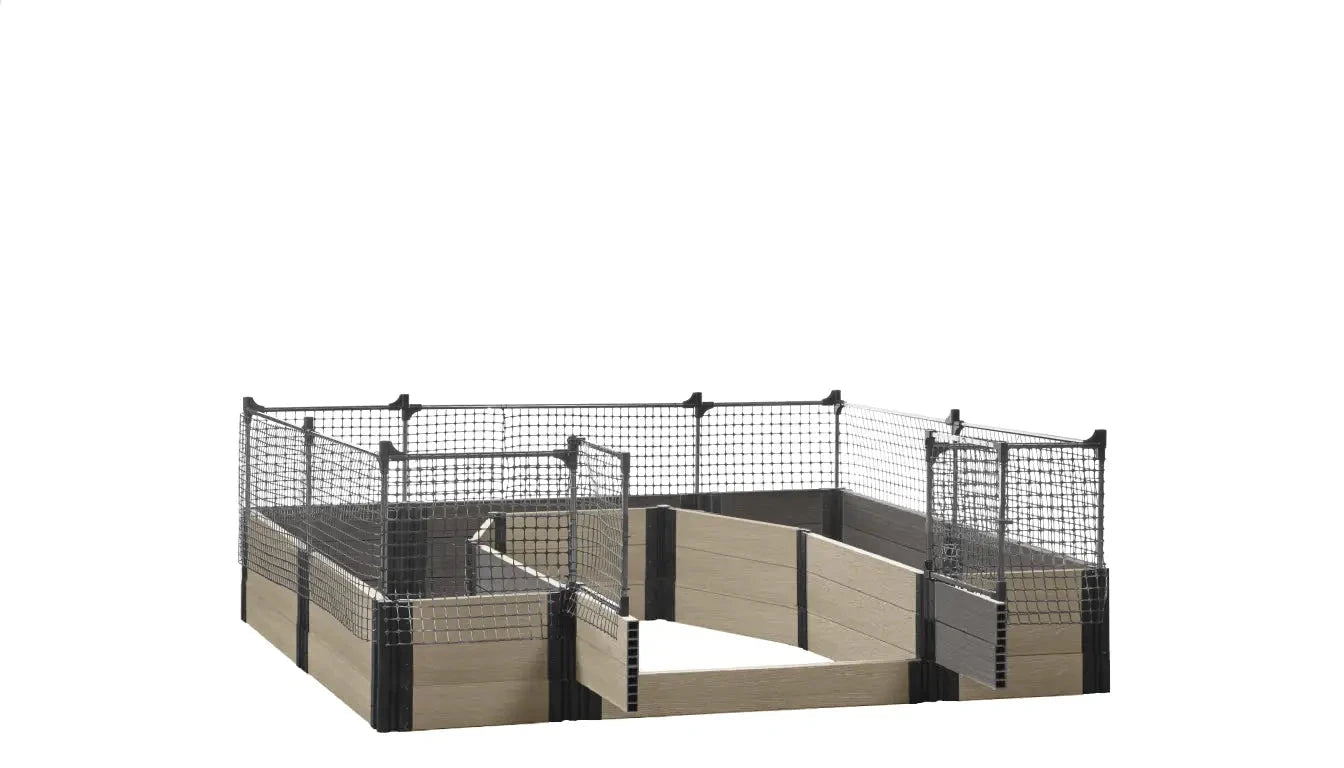 Walk-in Topolski 8' x 8' Animal Barrier Raised Garden Bed - GardenBLOX Capped Raised Garden Beds Frame It All River Birch 16.5" 2'