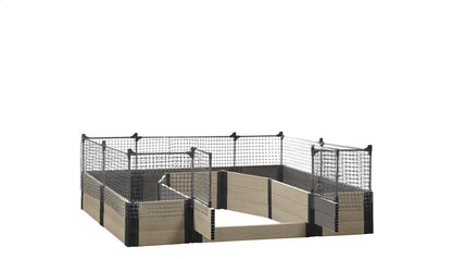 Walk-in Topolski 8' x 8' Animal Barrier Raised Garden Bed - GardenBLOX Capped Raised Garden Beds Frame It All River Birch 16.5" 2'