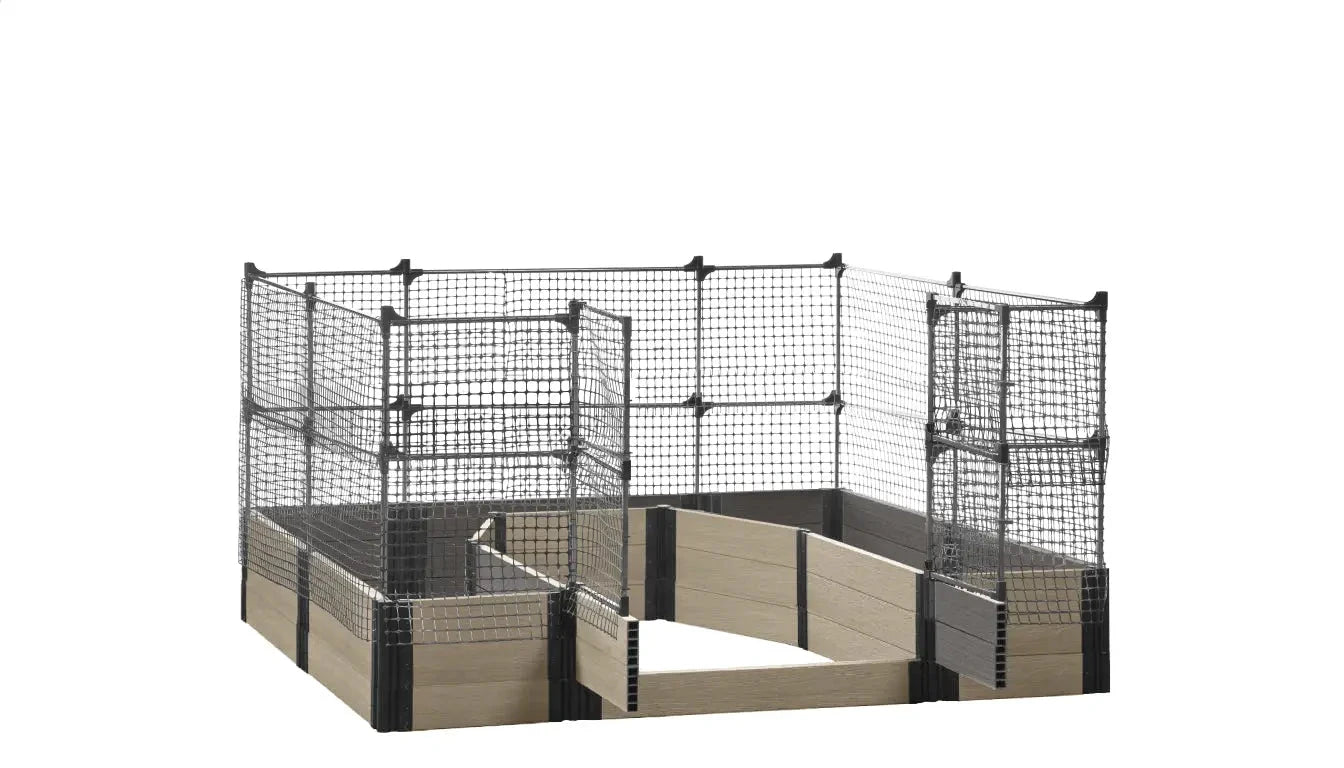 Walk-in Topolski 8' x 8' Animal Barrier Raised Garden Bed - GardenBLOX Capped Raised Garden Beds Frame It All River Birch 16.5" 4'