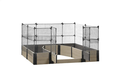 Walk-in Topolski 8' x 8' Animal Barrier Raised Garden Bed - GardenBLOX Capped Raised Garden Beds Frame It All River Birch 16.5" 4'