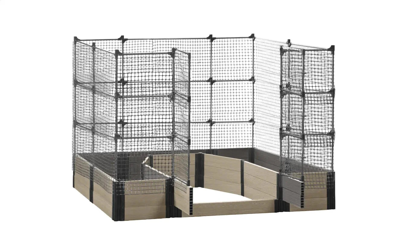 Walk-in Topolski 8' x 8' Animal Barrier Raised Garden Bed - GardenBLOX Capped Raised Garden Beds Frame It All River Birch 16.5" 6'