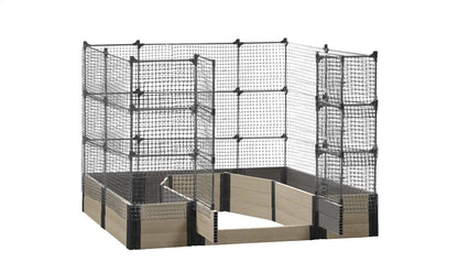 Walk-in Topolski 8' x 8' Animal Barrier Raised Garden Bed - GardenBLOX Capped Raised Garden Beds Frame It All River Birch 16.5" 6'