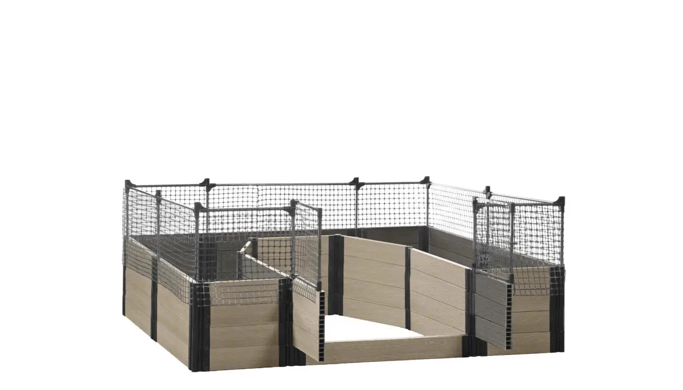 Walk-in Topolski 8' x 8' Animal Barrier Raised Garden Bed - GardenBLOX Capped Raised Garden Beds Frame It All River Birch 22" 2'