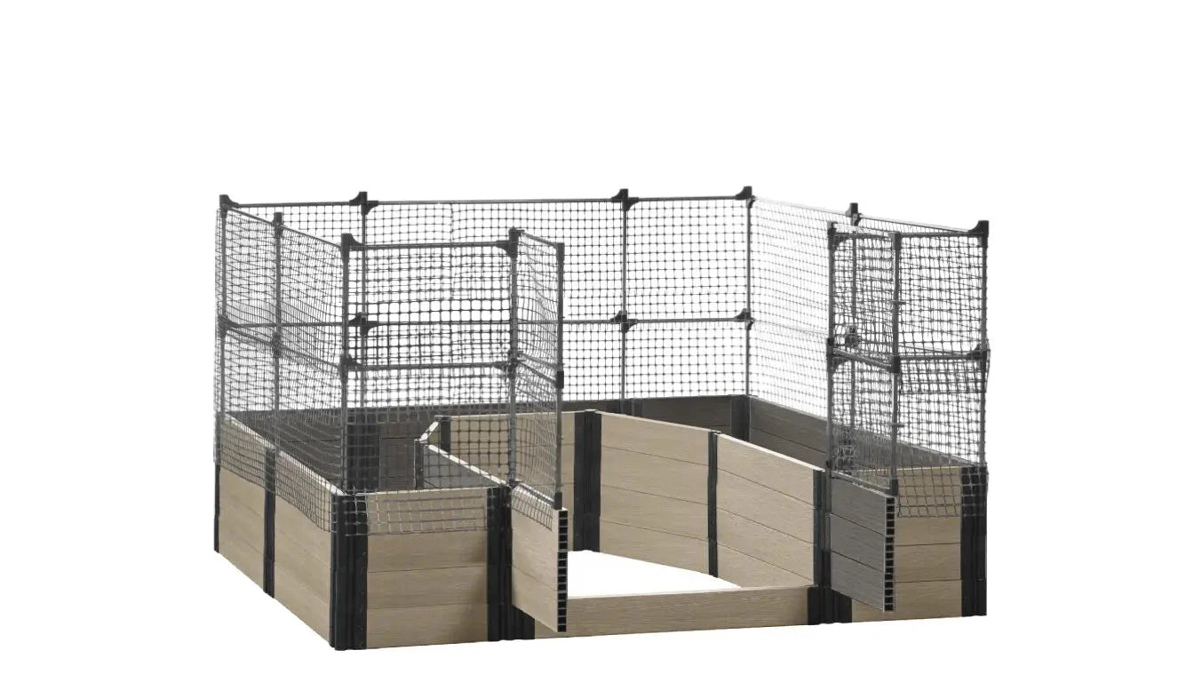 Walk-in Topolski 8' x 8' Animal Barrier Raised Garden Bed - GardenBLOX Capped Raised Garden Beds Frame It All River Birch 22" 4'