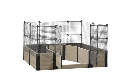 Walk-in Topolski 8' x 8' Animal Barrier Raised Garden Bed - GardenBLOX Capped Raised Garden Beds Frame It All River Birch 22" 4'