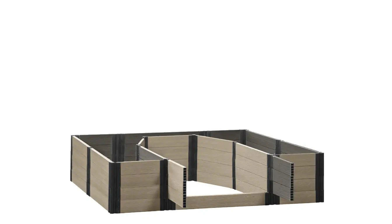 Walk-in Topolski 8' x 8' Animal Barrier Raised Garden Bed - GardenBLOX Capped Raised Garden Beds Frame It All River Birch 22" None