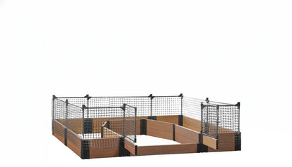Walk-in Topolski 8' x 8' Animal Barrier Raised Garden Bed - GardenBLOX Capped Raised Garden Beds Frame It All Teak 11" 2'