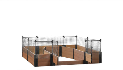 Walk-in Topolski 8' x 8' Animal Barrier Raised Garden Bed - GardenBLOX Capped Raised Garden Beds Frame It All Teak 16.5" 2'