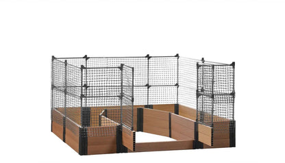 Walk-in Topolski 8' x 8' Animal Barrier Raised Garden Bed - GardenBLOX Capped Raised Garden Beds Frame It All Teak 16.5" 4'