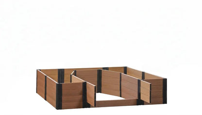 Walk-in Topolski 8' x 8' Animal Barrier Raised Garden Bed - GardenBLOX Capped Raised Garden Beds Frame It All Teak 22" None