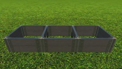 2' x 6' Raised Garden Bed (2' Sections) Raised Bed Planters Frame It All Weathered Wood 2" 2 = 11"