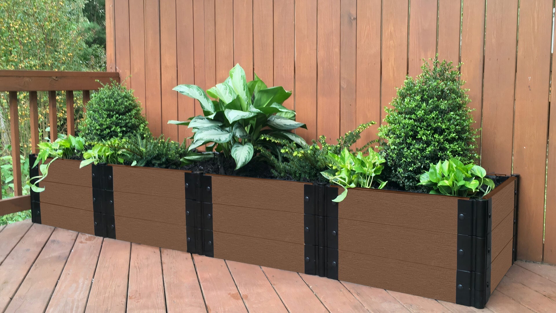 2' x 8' Raised Garden Bed (2' Sections) Raised Bed Planters Frame It All Uptown Brown 1'' 3 = 16.5"